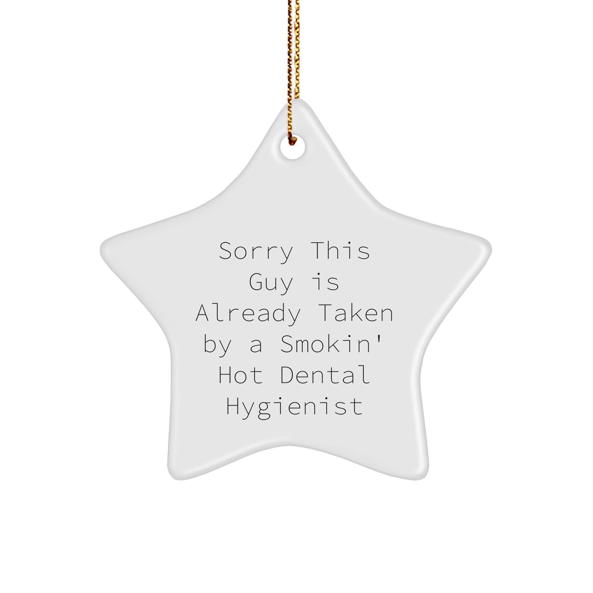 Funny Dental Hygienist Gifts from Men, Gifts for Dental Hygienist, Star Ornament with Inspirational Quote, Christmas Unique Gifts - Victory Thru Vision 