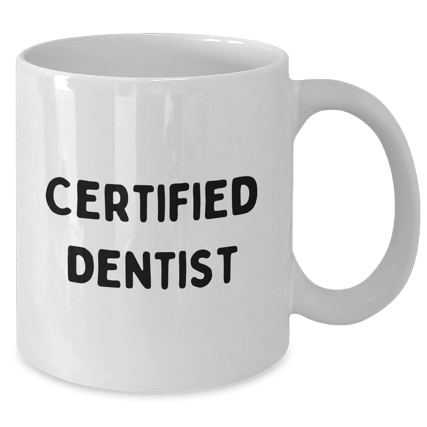 Funny Dentist Gifts from Men for Mother's Day Unique White Coffee Mugs, 'A certified dentist is a blessing' Quote for Mom, 11oz or 15oz Capacity, Ceramic, Microwave and Dishwasher Safe - Victory Thru Vision 