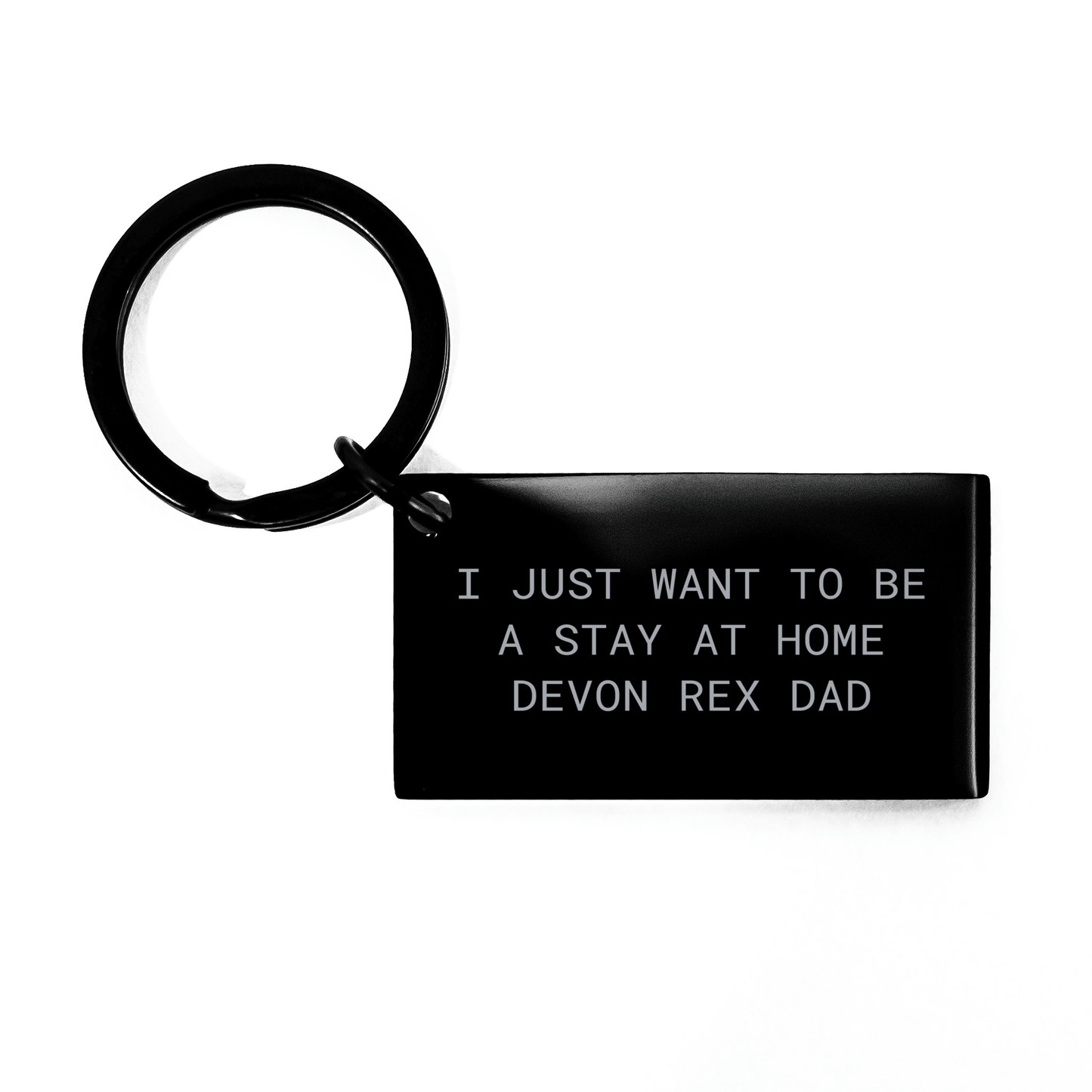 Funny Devon Rex Cat Keychain Gifts from Dad, Engraved Keychain for Devon Rex Cat Lovers, Father's Day Unique Gifts for Men - Victory Thru Vision