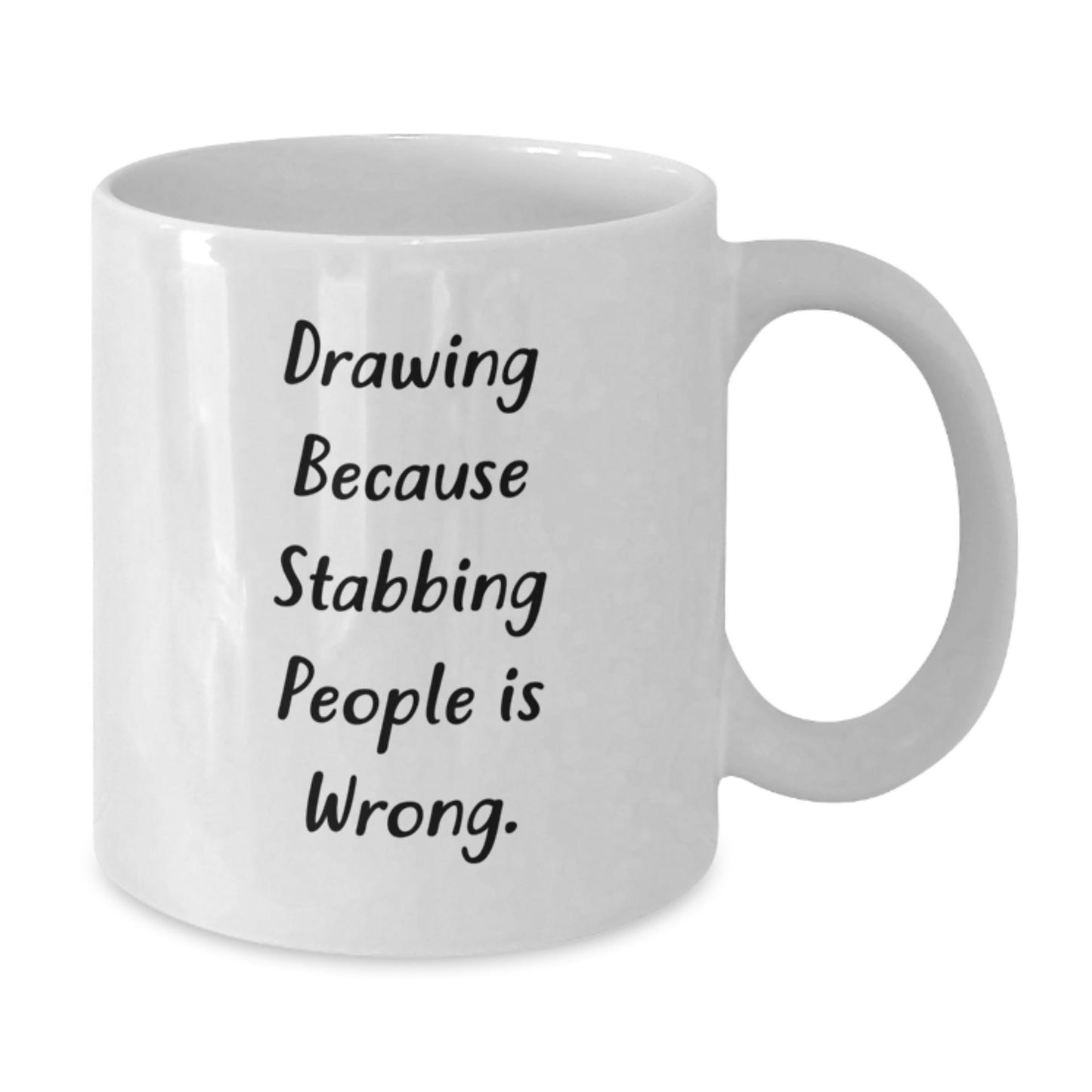 Funny Drawing Humor White Coffee Mugs Gifts for Drawing Enthusiasts, Gifts from Friends, Graduation Unique Gifts for Men, Women, Coworkers, Family - Victory Thru Vision