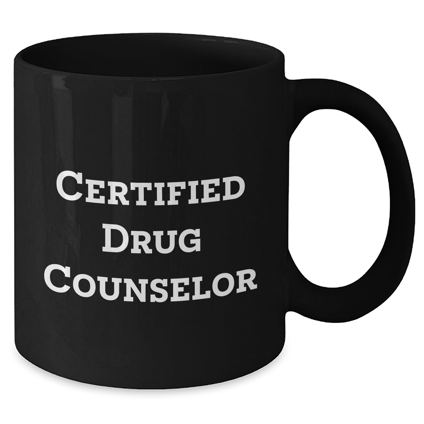 Funny Drug Counselor Gifts from Family - Black Coffee Mug for Fathers Day - Victory Thru Vision 