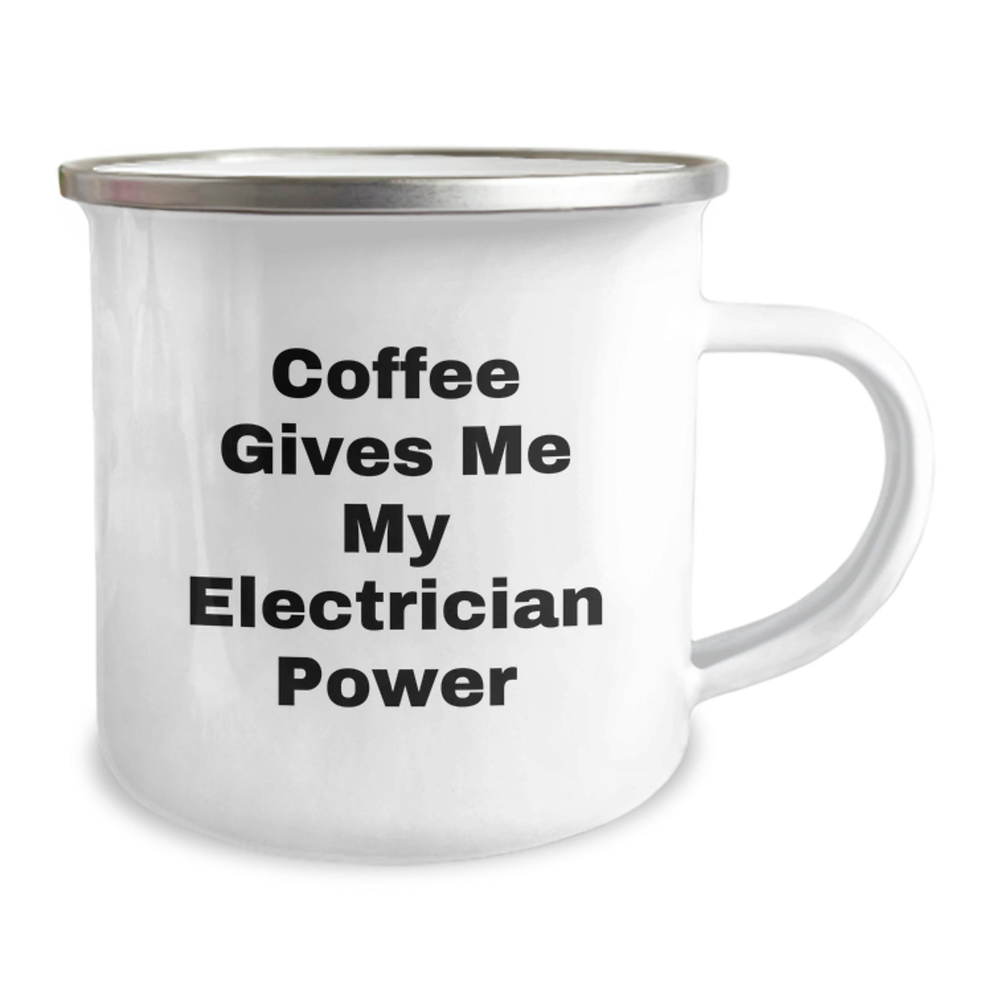 Funny Electrician Gifts from Friends - Coffee Gives Me My Electrician Power Quote Electrician Camping Mug for Birthday - Victory Thru Vision