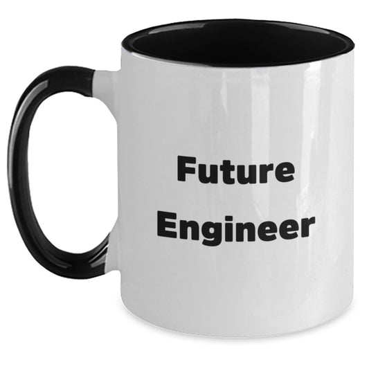Funny Engineer Gifts, Future Engineer Quote, Two Tone Coffee Mug, Gifts from Friends, Gifts for Engineer, Graduation Unique Gifts - Victory Thru Vision