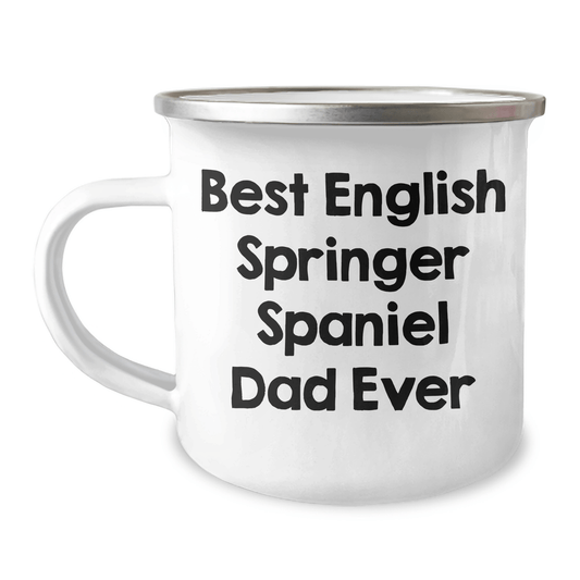 Funny English Springer Spaniel Dog Camping Mug Gifts from Men for English Springer Spaniel Dog Dad Ever - Best Gift for Father's Day - Victory Thru Vision 