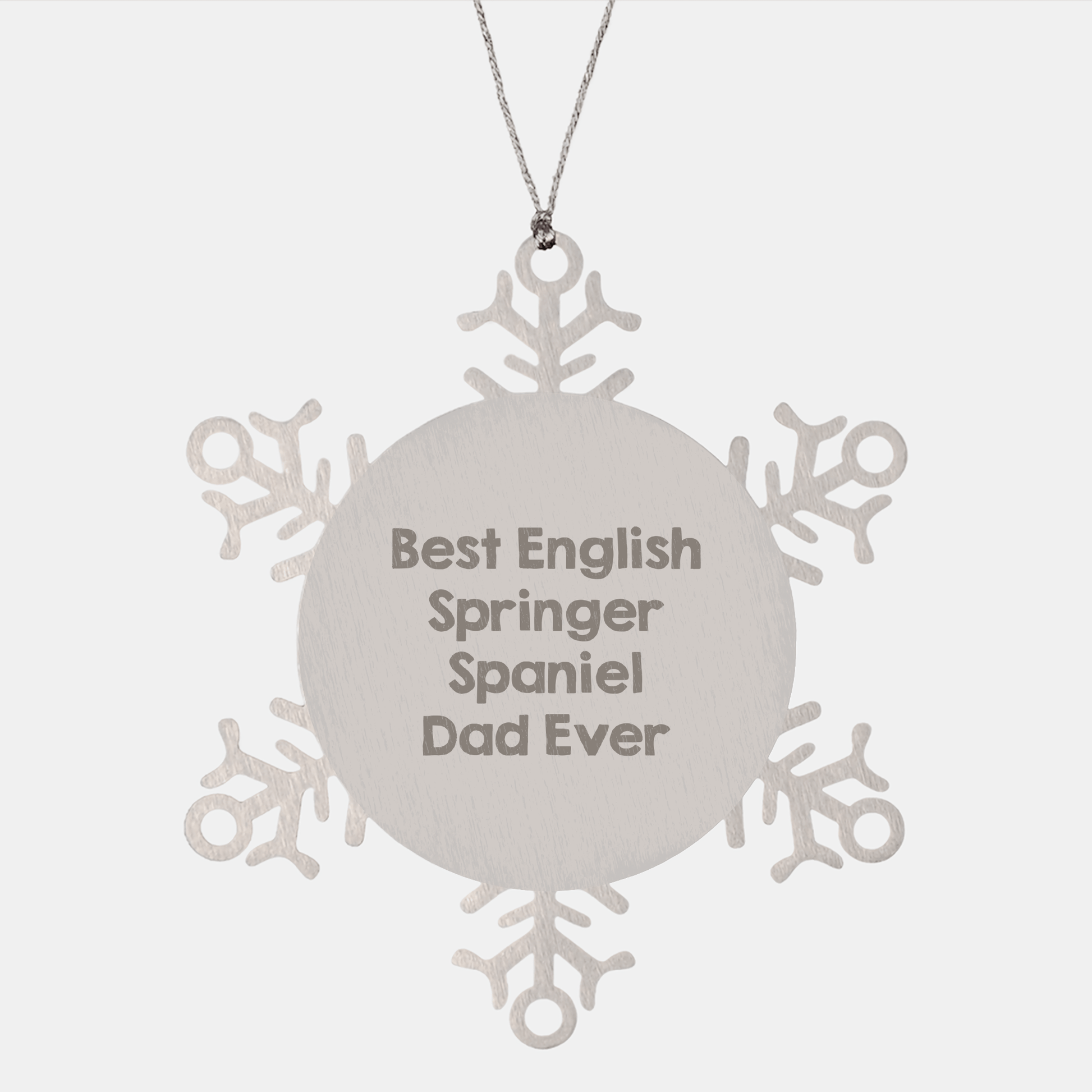 Funny English Springer Spaniel Dog Gifts, Snowflake Ornament for English Springer Spaniel Dog Dad, Gifts from Men, Unique Christmas Unique Gifts for English Springer Spaniel Dog Lovers - Victory Thru Vision 