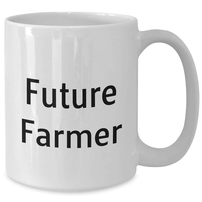 Funny Farmer Gifts for Future Farmers, Inspirational White Coffee Mug for Graduation, Gifts from Friends to Future Farmers, Gifts for Men - Victory Thru Vision