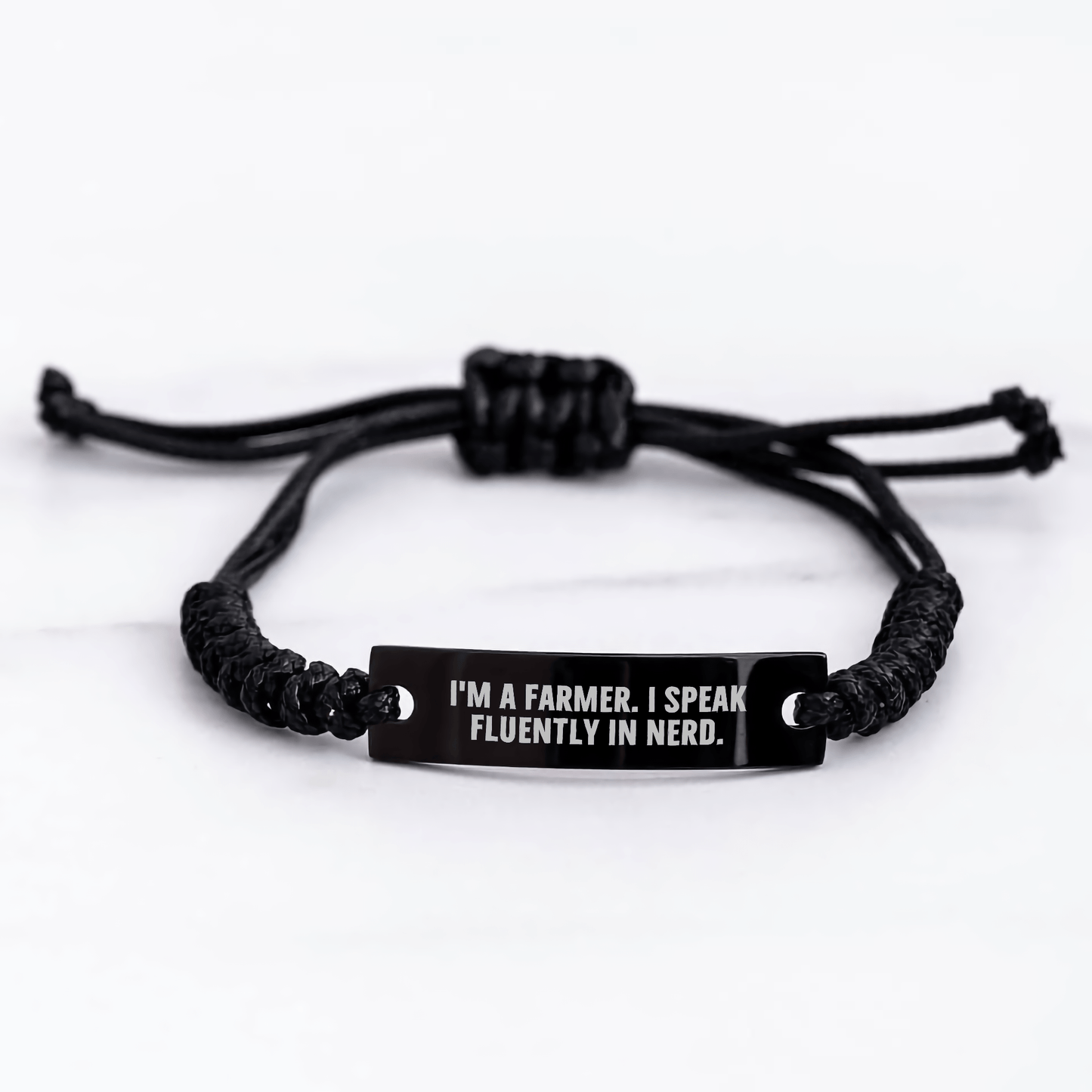 Funny Farmer Gifts for Men, 'I'm A Farmer. I Speak Fluently In genius.' Adjustable Rope Bracelet, Gifts from Coworkers to Family, Graduation Unique Gifts for Far, Gifts for Farmer - Victory Thru Vision