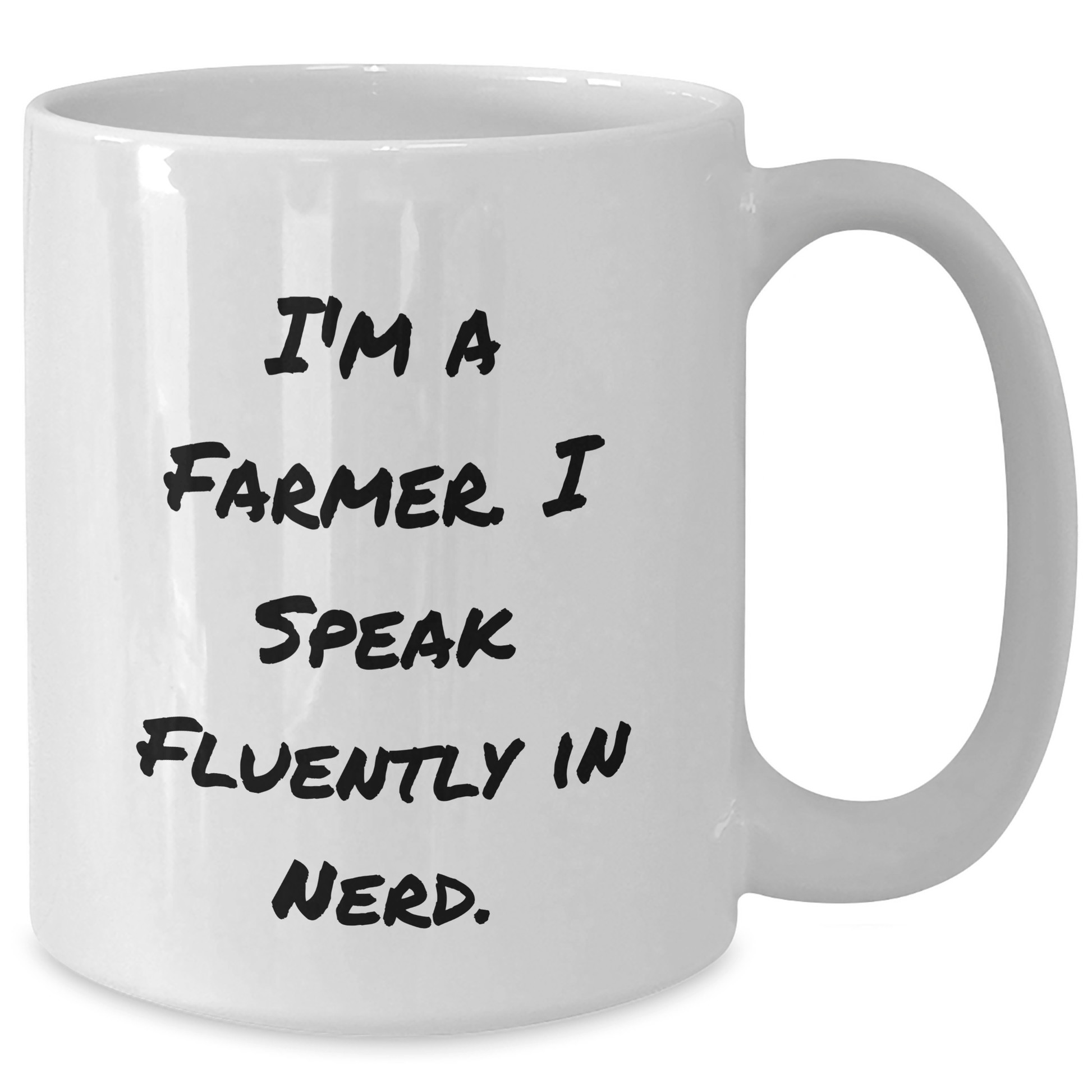 Funny Farmer Gifts, White Coffee Mug for Farmers, 'I'm A Farmer. I Speak Fluently In genius.' - Gifts from Family to Farmer, Perfect for Graduation - Victory Thru Vision
