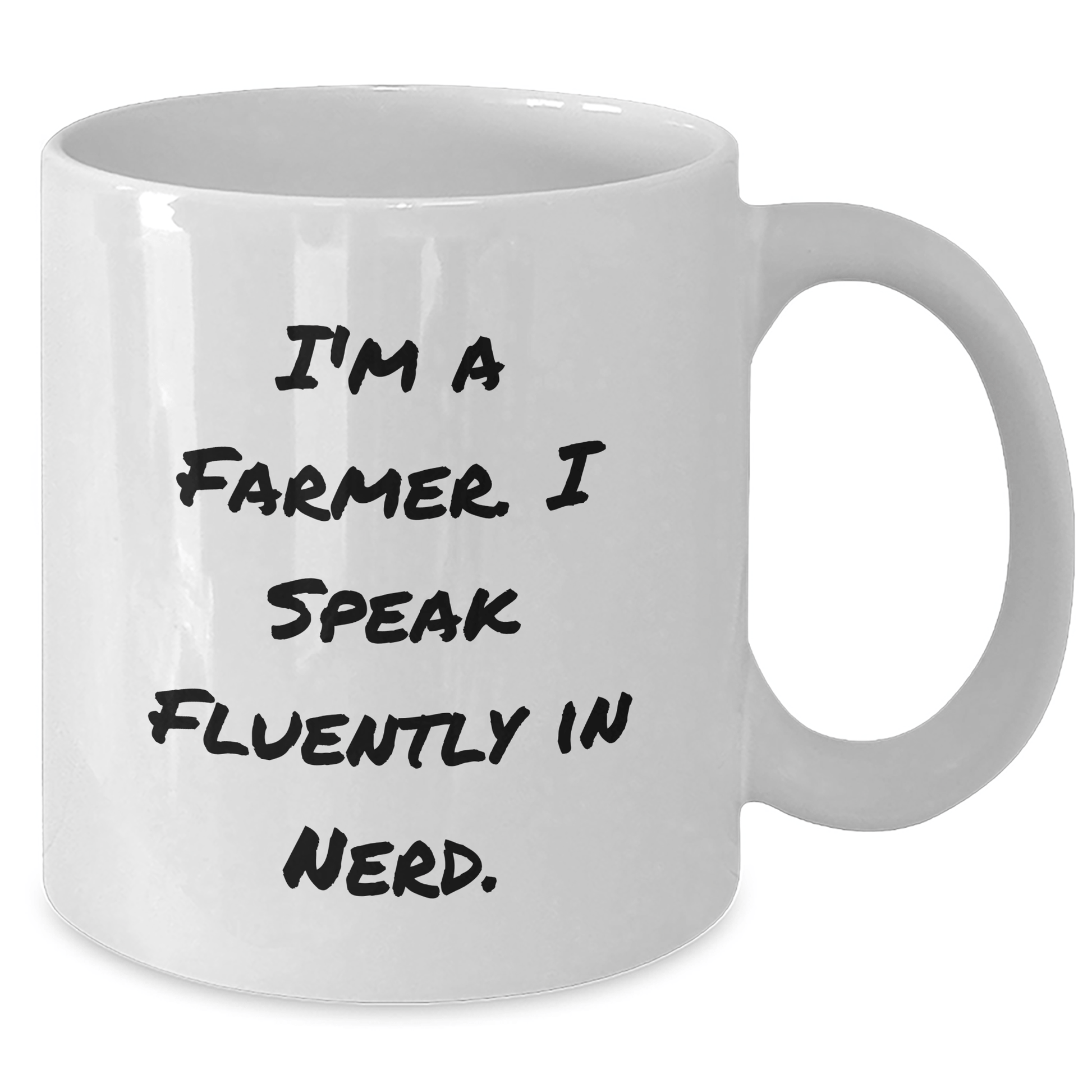 Funny Farmer Gifts, White Coffee Mug for Farmers, 'I'm A Farmer. I Speak Fluently In genius.' - Gifts from Family to Farmer, Perfect for Graduation - Victory Thru Vision