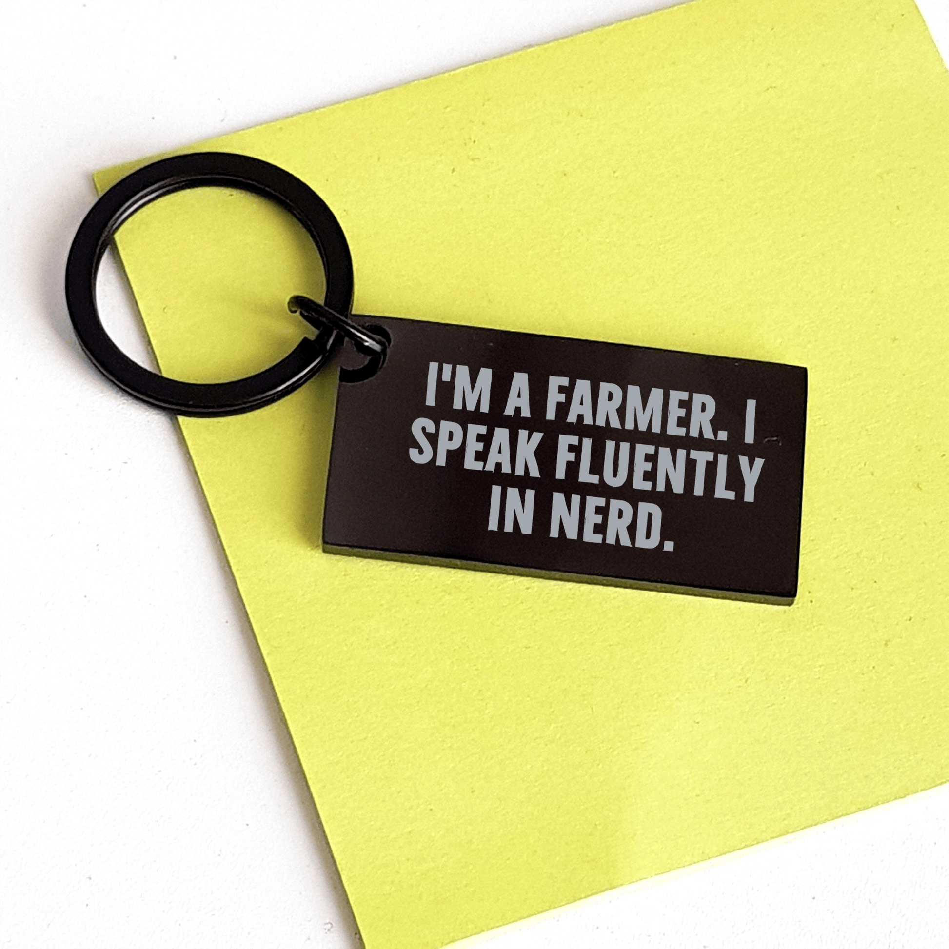 Funny Farmer Keychain Gifts from Friends to Graduating Men, Women, and Family - I'm A Farmer. I Speak Fluently In genius. - Victory Thru Vision