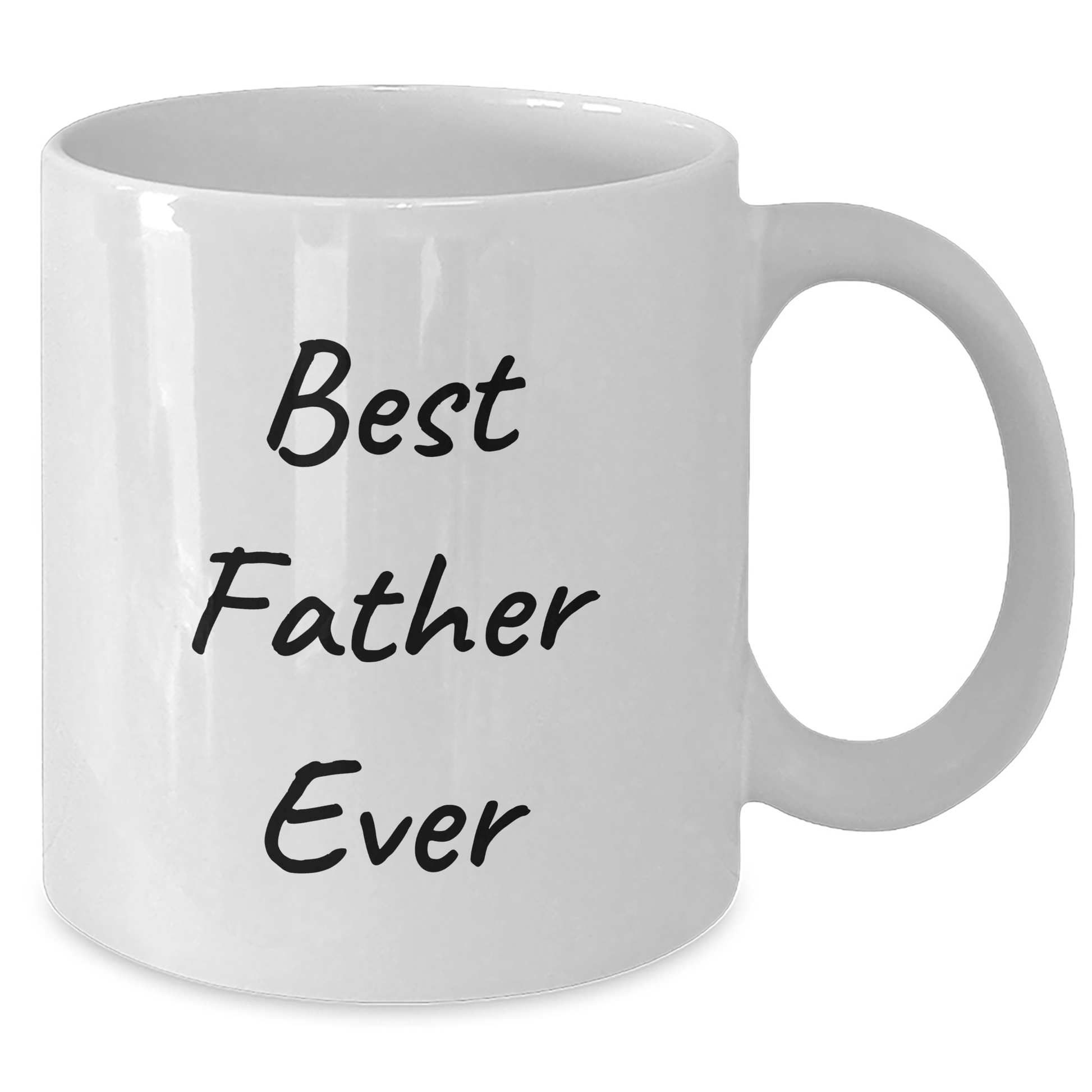 Funny Father Gifts for Men - Best Father Ever White Coffee Mug, Graduation Unique Gifts from Family, Friends, or Coworkers - Victory Thru Vision
