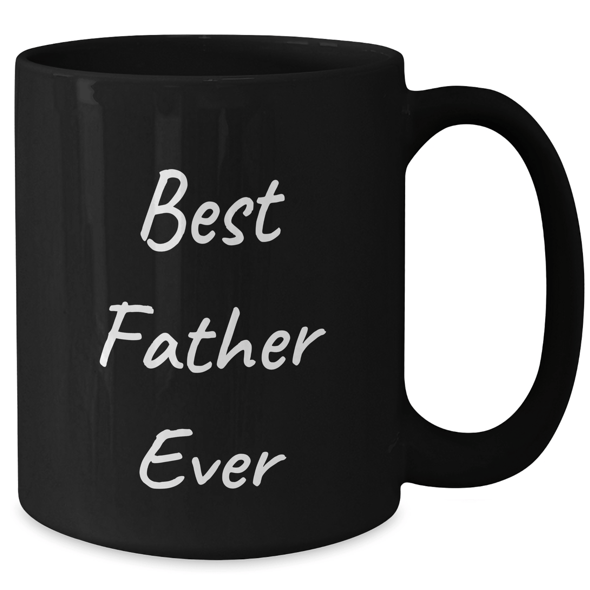 Funny Father Gifts from Men - Best Father Ever Quote on Black Coffee Mug for Graduation, Inspirational Dad Presents - Victory Thru Vision