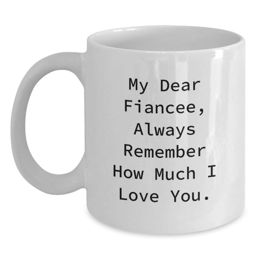 Funny Fiancee Gifts from Men, White Coffee Mug with Inspirational Quote for Her, Graduation Unique Gifts for Her - Victory Thru Vision