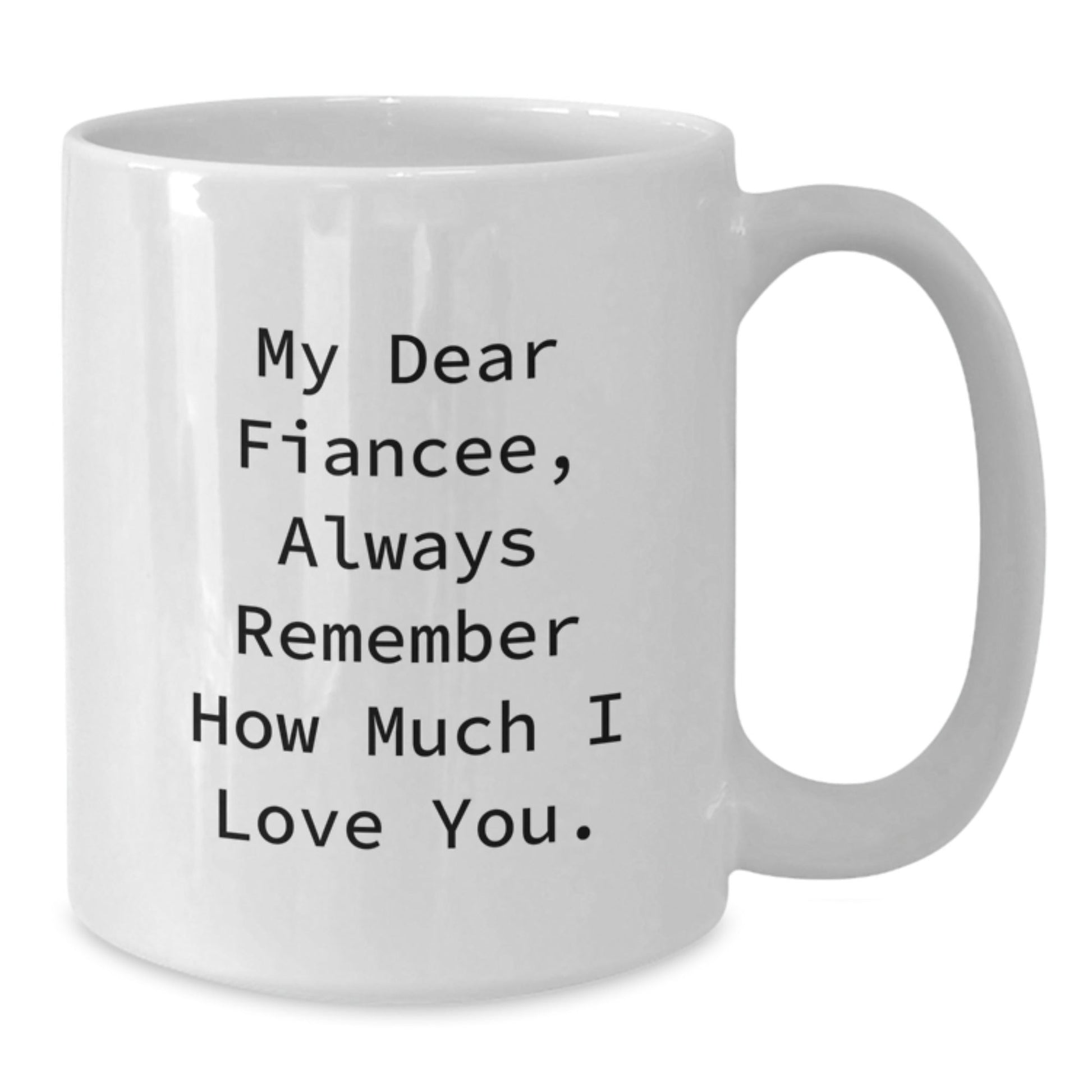 Funny Fiancee Gifts from Men, White Coffee Mug with Inspirational Quote for Her, Graduation Unique Gifts for Her - Victory Thru Vision