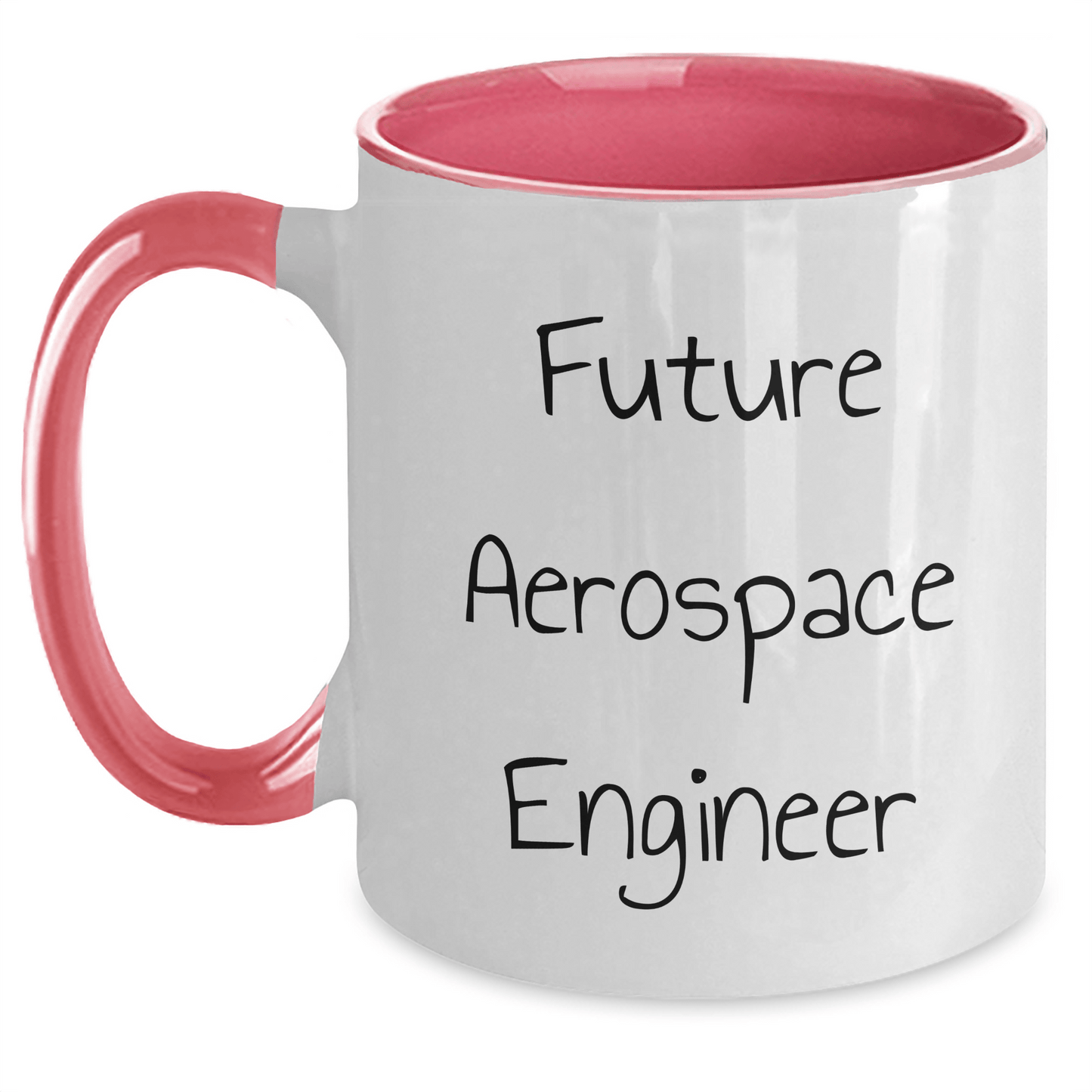 Funny Future Aerospace Engineer Gifts from Friends - Inspirational Quote Two Tone Coffee Mug for Aerospace Engineer Graduation, 11oz Ceramic Mug, Microwave and Dishwasher Safe - Victory Thru Vision