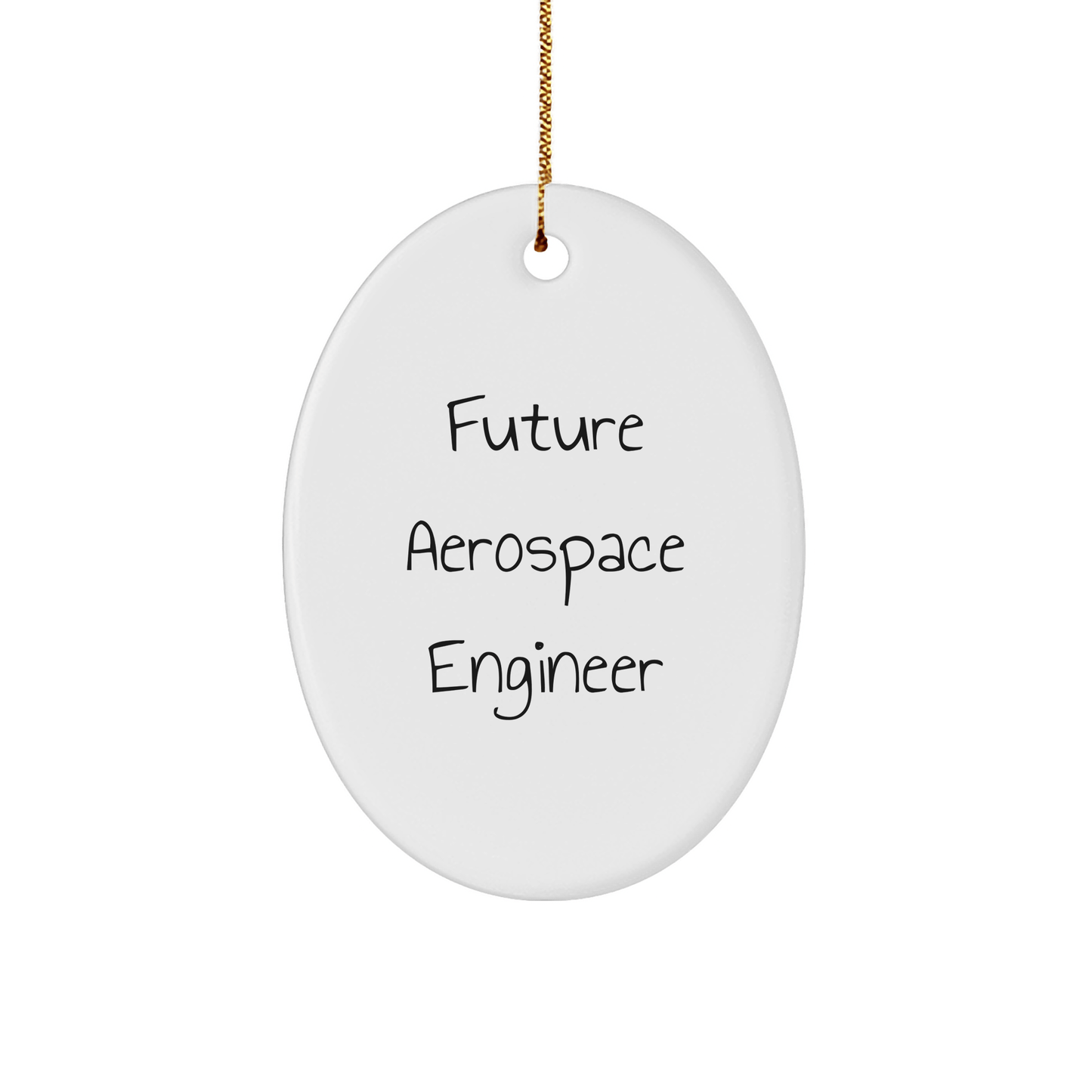 Funny Future Aerospace Engineer Oval Ornament, Gifts from Men to Friends, Perfect Christmas Unique Gifts for Aerospace Engineer - Victory Thru Vision