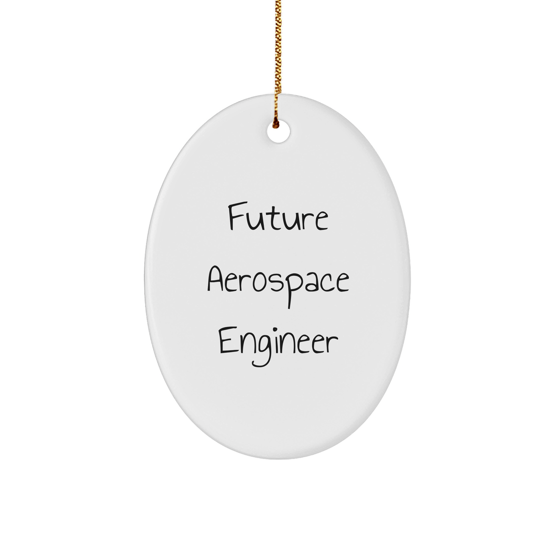 Funny Future Aerospace Engineer Oval Ornament, Gifts from Men to Friends, Perfect Christmas Unique Gifts for Aerospace Engineer - Victory Thru Vision