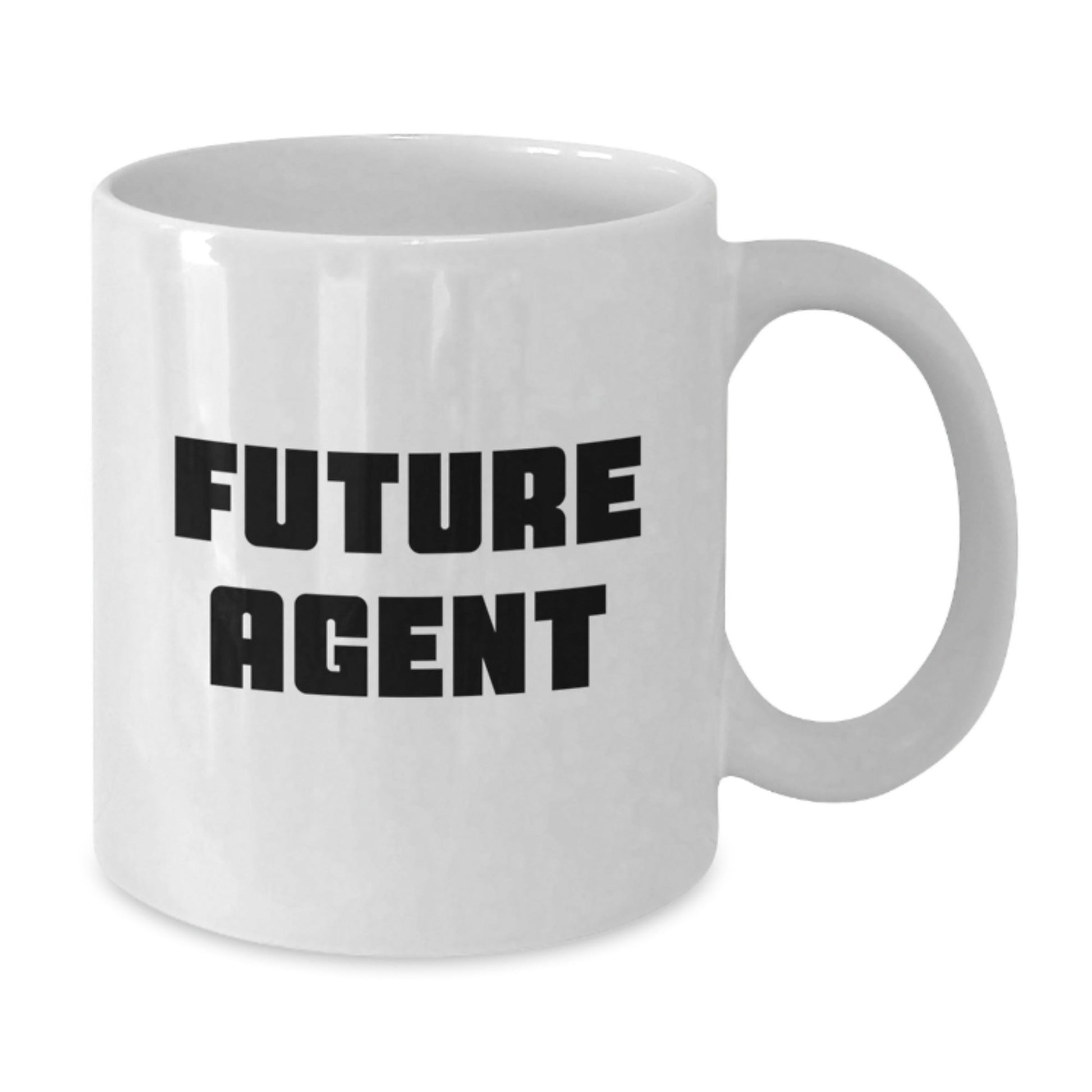 Funny Future Agent Graduation Gift Ideas - 'You're Gonna Be a Super Agent' White Coffee Mug, 11oz or 15oz Capacity, Ceramic, Microwave, Dishwasher Safe - Victory Thru Vision