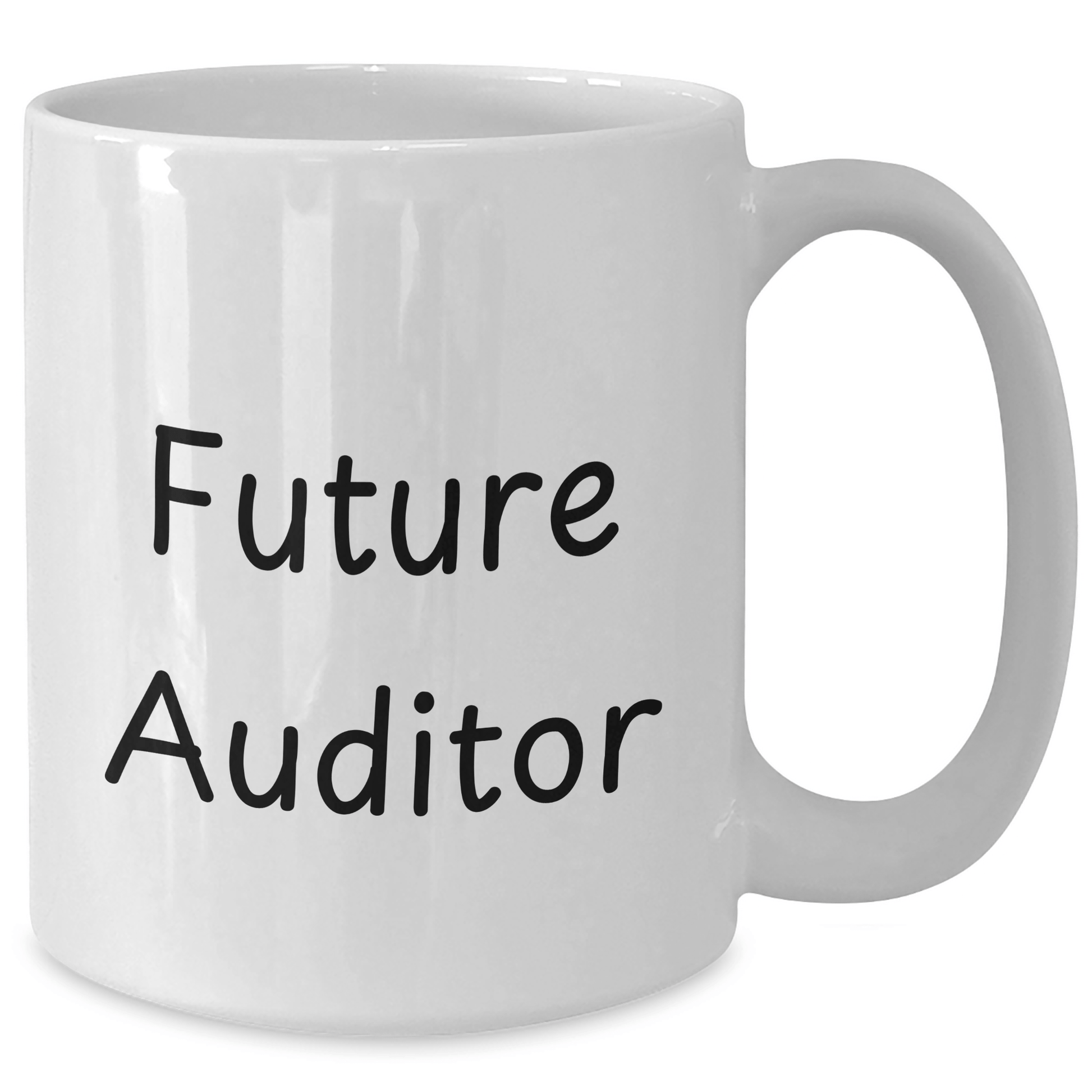 Funny Future Auditor White Coffee Mug Gifts from Friends for Graduation - Victory Thru Vision
