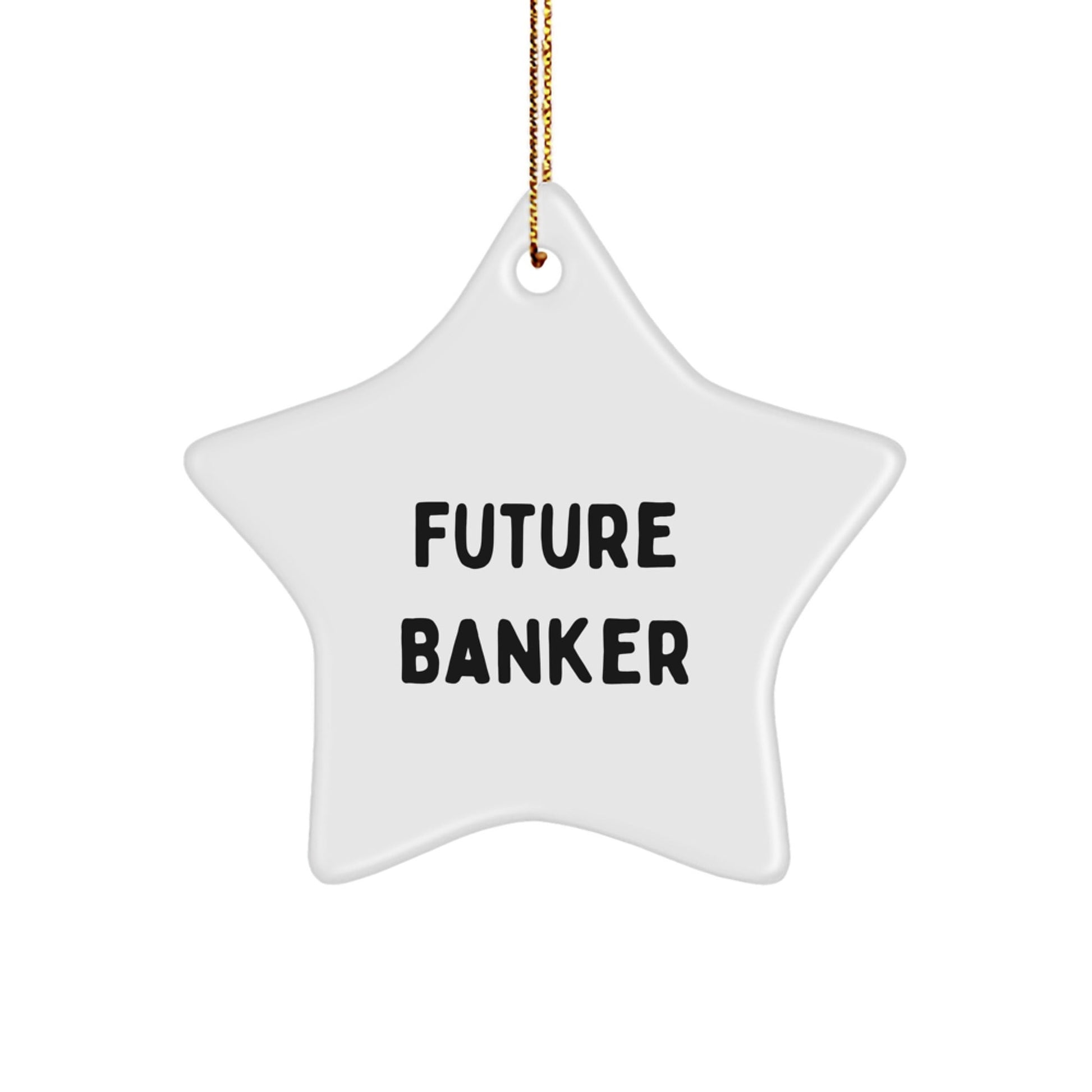 Funny Future Banker Gifts from Men to Banker Friends - Star Ornament for Christmas - Victory Thru Vision