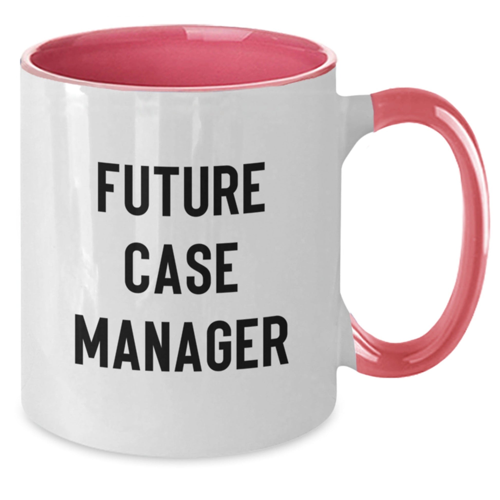 Funny Future Case Manager Gifts from Friends, Coworkers, or Family - Inspirational Two Tone Coffee Mug for Graduation - Victory Thru Vision