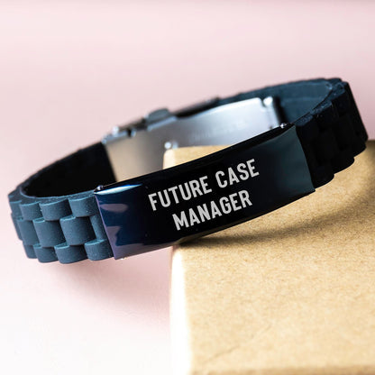 Funny Future Case Manager Glide lock Clasp Bracelet Gifts from Friends or Family for Case Manager Graduation Unique Gifts - Victory Thru Vision