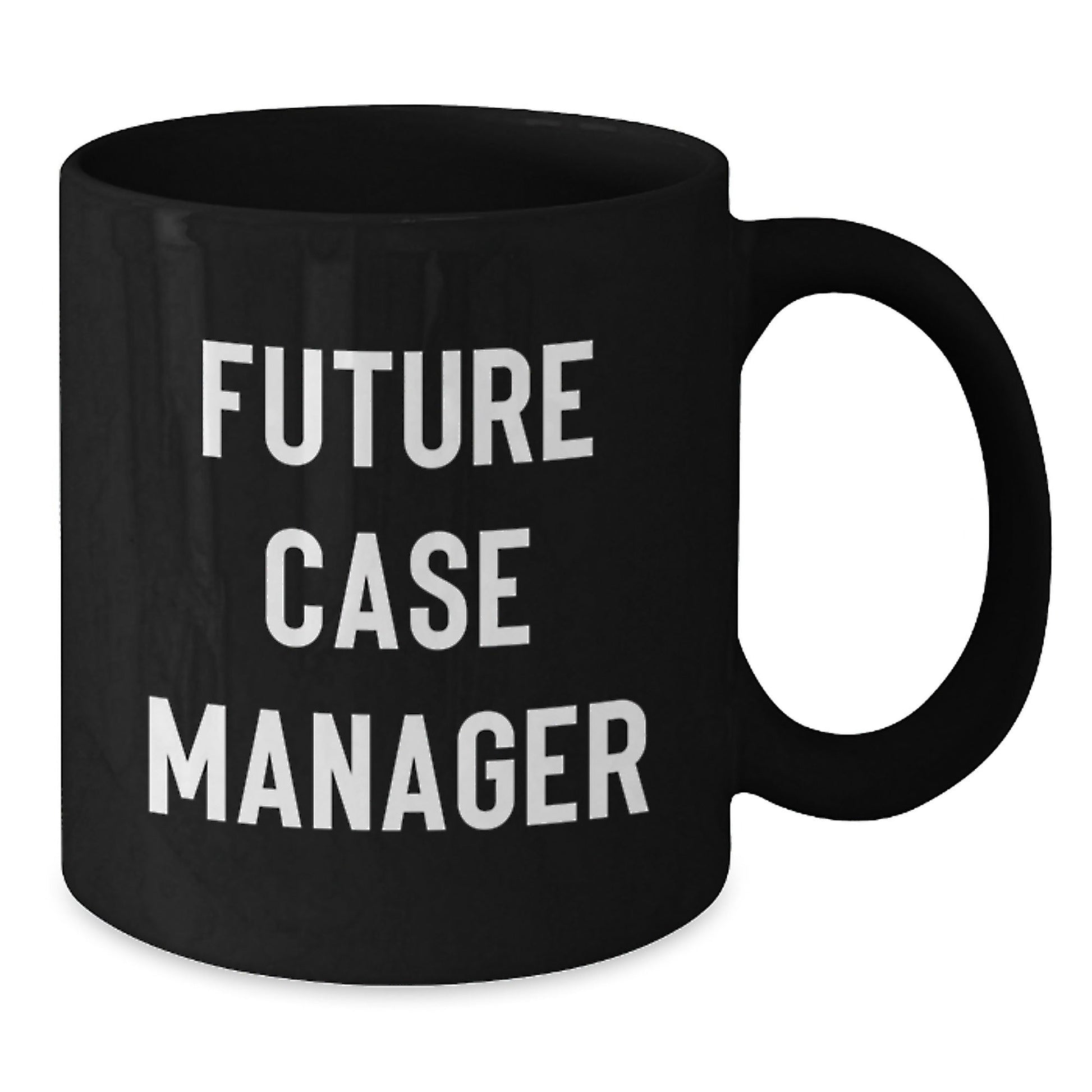 Funny Future Case Manager Graduation Gifts from Family, Friends, Coworkers - 'You're a - mug - azing' Black Coffee Mug - Victory Thru Vision