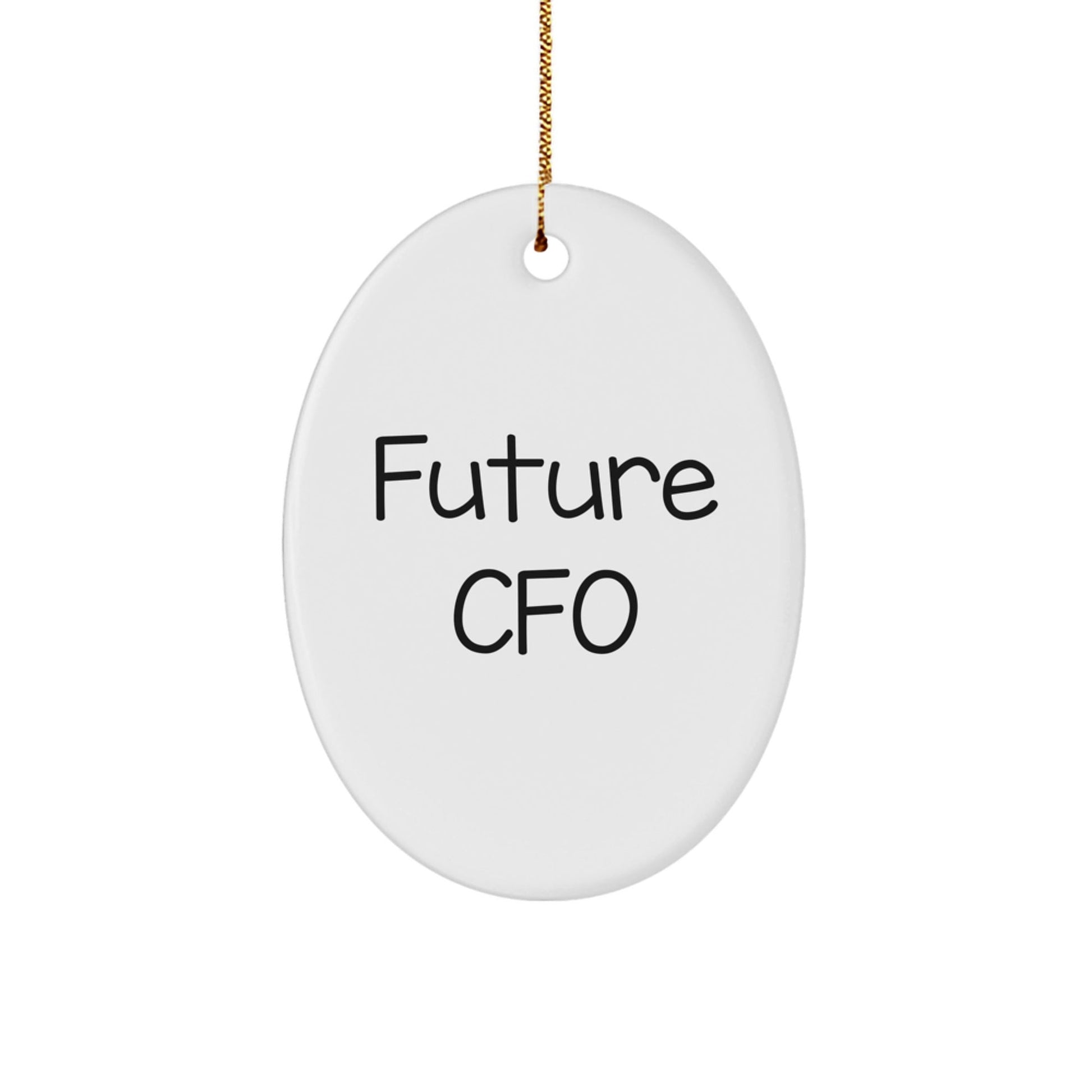 Funny Future CFO Gifts Oval Ornament, 'You're the CFO in Training' White Oval Ornament, Gifts from Friends to Future CFOs, Perfect Christmas Unique Gift for CFOs - Victory Thru Vision