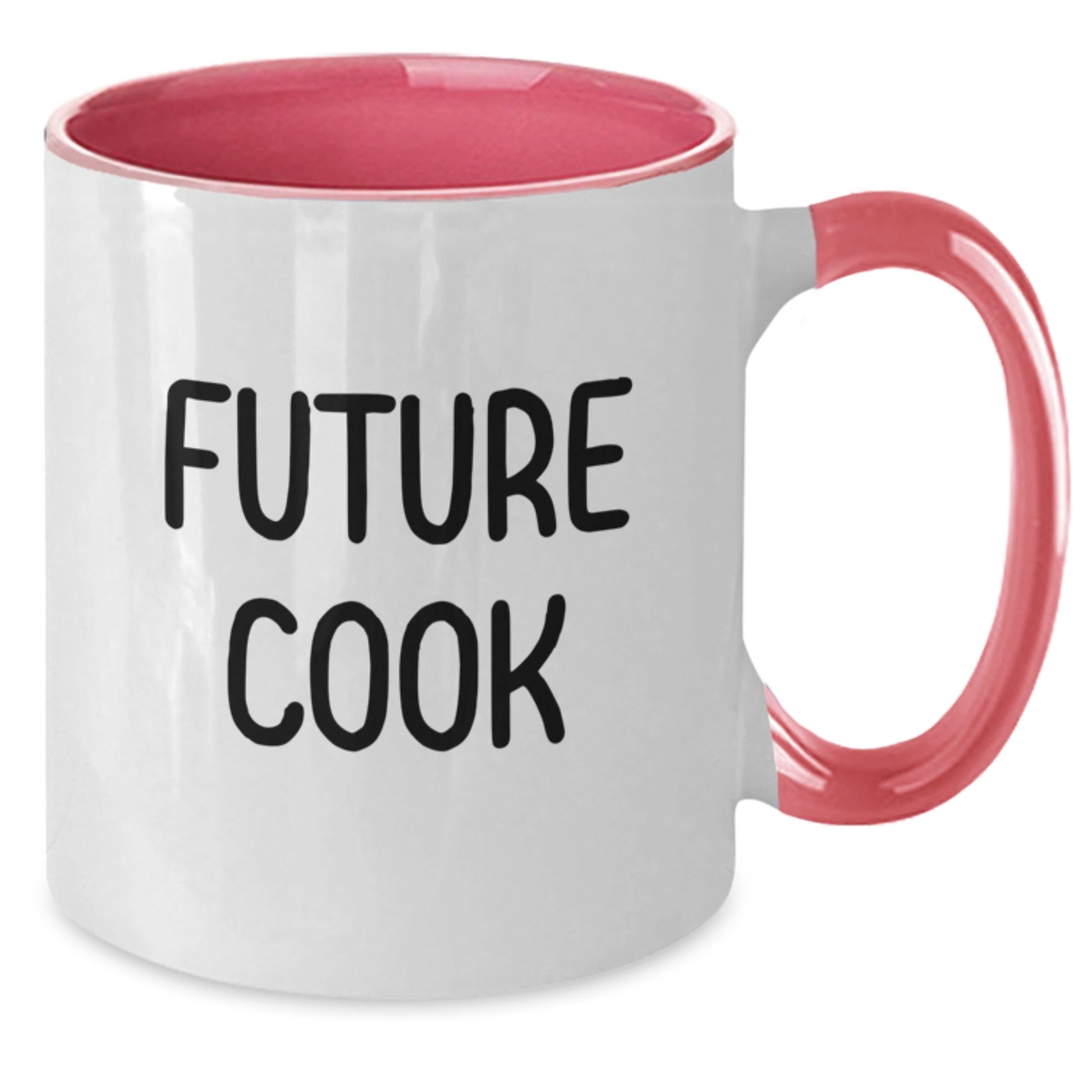 Funny Future Cook Gift Ideas, Two Tone Coffee Mug with Inspirational Quote, Gifts from Friends for Future Cook, 11oz Ceramic Mug - Victory Thru Vision