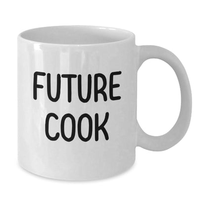 Funny Future Cook Quotes Gifts for Him from Family, Ceramic White Coffee Mug, 11oz or 15oz Capacity, Microwave and Dishwasher Safe for Graduation - Victory Thru Vision