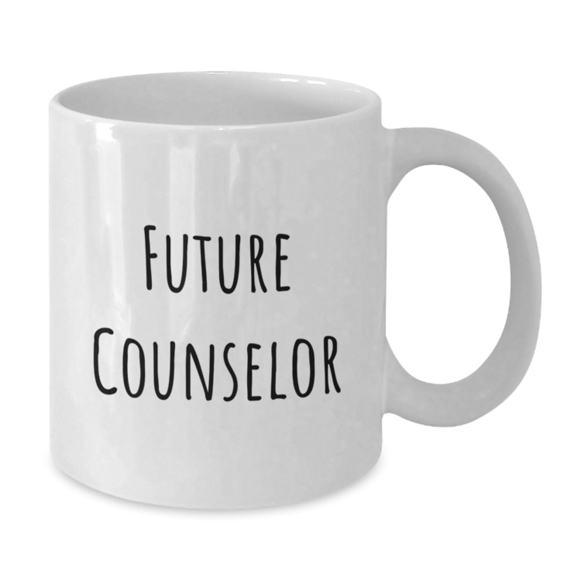Funny Future Counselor Inspirational Quote Gifts for Counselors from Family Graduation Unique White Coffee Mug, 11oz or 15oz - Victory Thru Vision