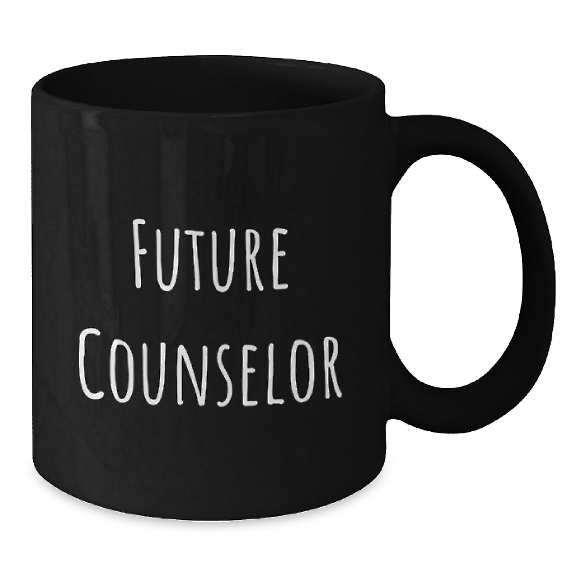 Funny Future Counselor Quotes Black Coffee Mug Gifts for Counselor Graduation from Friends - Victory Thru Vision