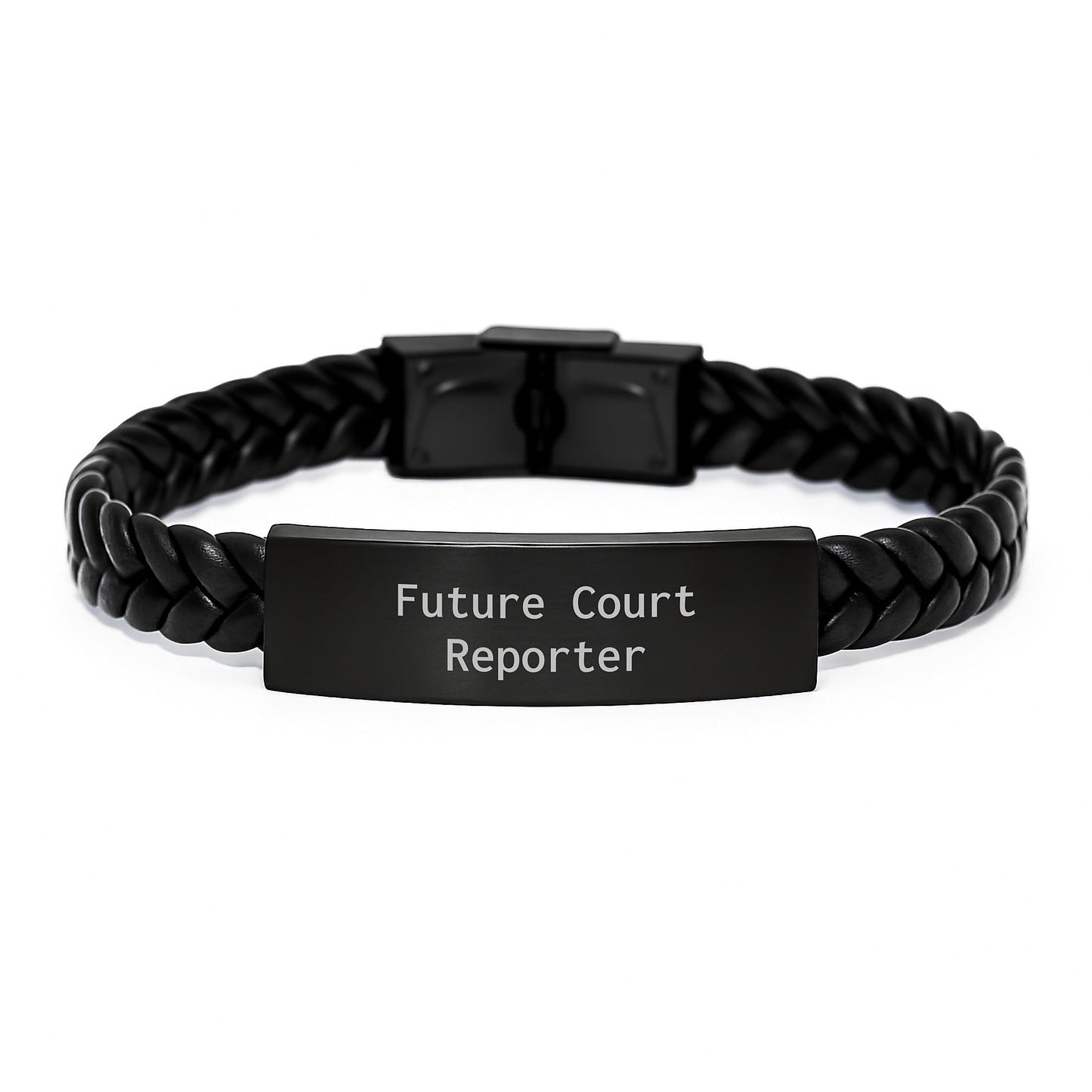 Funny Future Court Reporter Graduation Gifts from Friends - Interlaced Leather Court Reporter Accessories - Victory Thru Vision