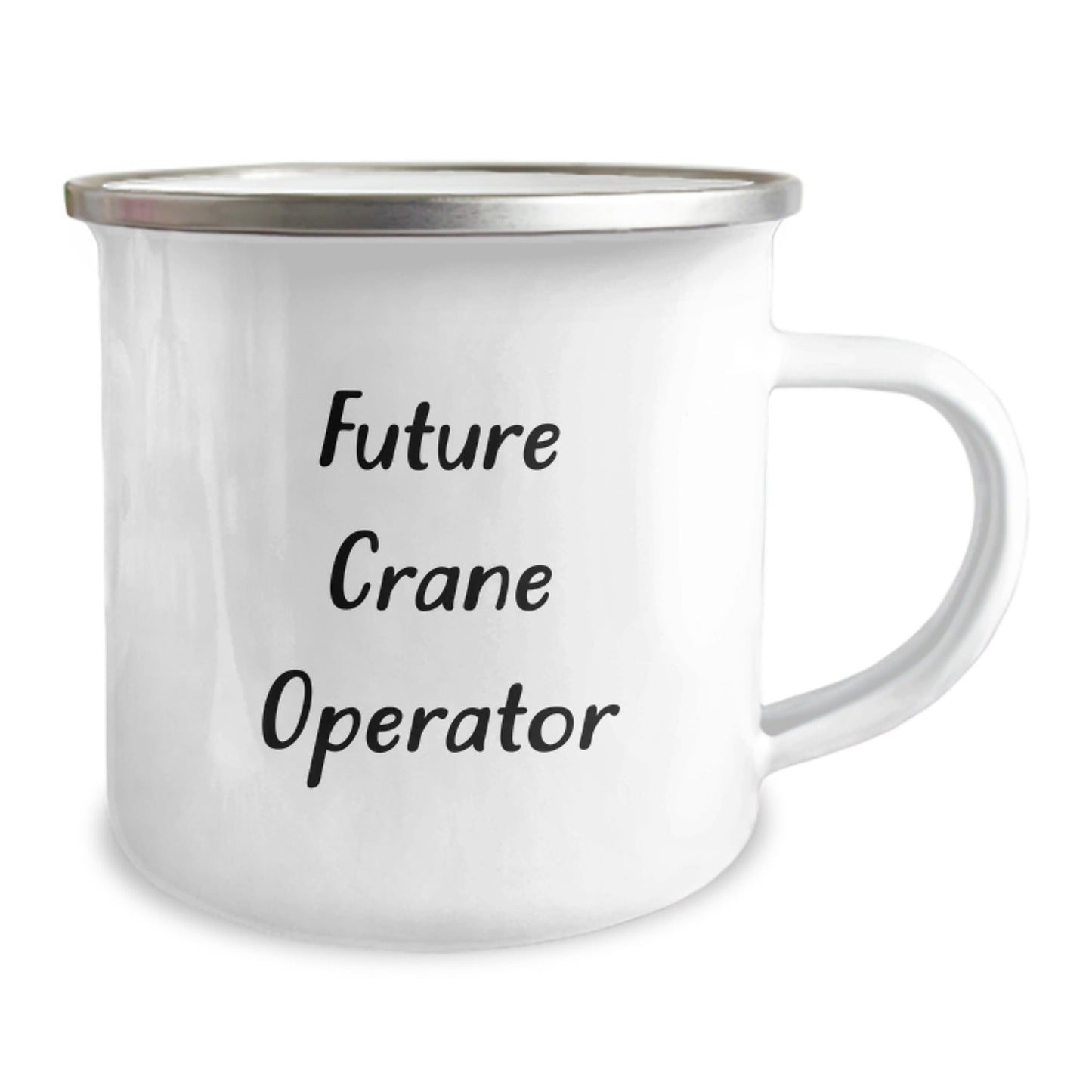 Funny Future Crane Operator Gifts from Family, Unique Camping Mug for Graduation, 'I'm a Future Crane Operator' Quote - Victory Thru Vision