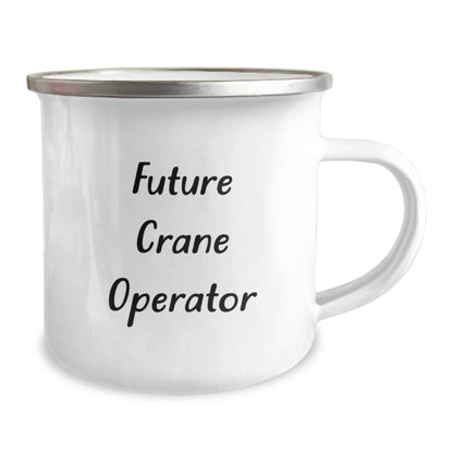Funny Future Crane Operator Gifts from Family, Unique Camping Mug for Graduation, 'I'm a Future Crane Operator' Quote - Victory Thru Vision