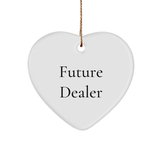 Funny Future Dealer Gifts Christmas Heart Ornament, Gifts from Men to Women, Gifts for Dealers - Victory Thru Vision