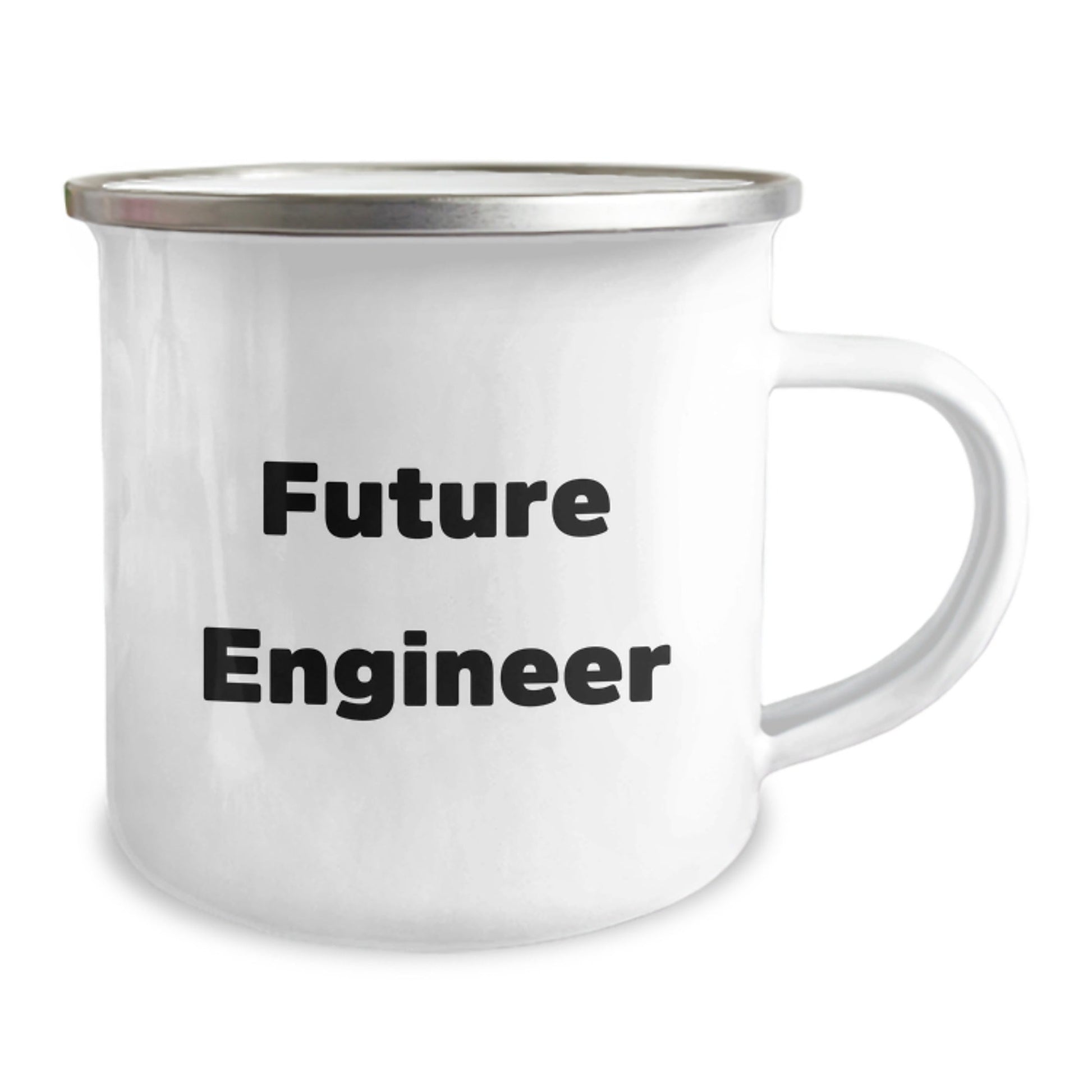 Funny Future Engineer Gifts from Men for Graduation Celebration, 12 oz Camping Mug with Inspirational Quote, Perfect for Coworkers, Friends, or Family - Victory Thru Vision