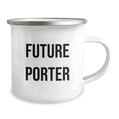 Funny Future Porter Camping Mug for Porter Graduation Gifts from Men to Friends - Victory Thru Vision