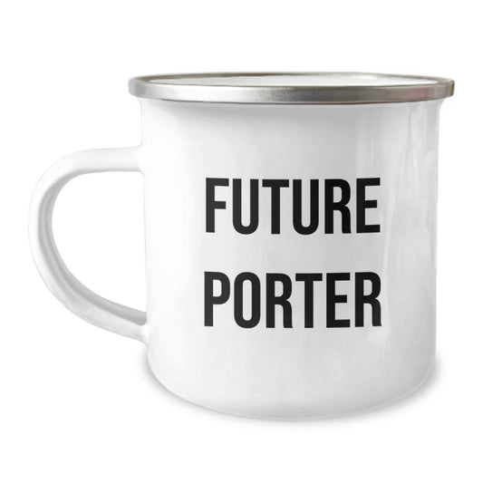 Funny Future Porter Camping Mug for Porter Graduation Gifts from Men to Friends - Victory Thru Vision