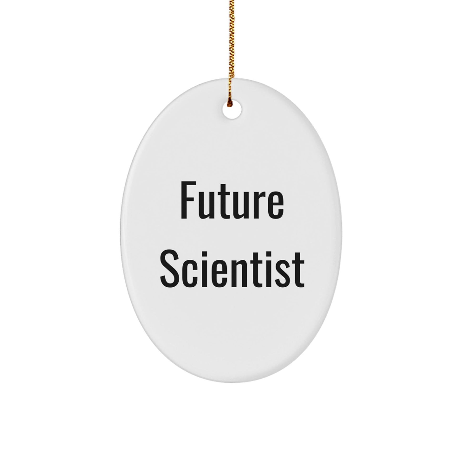 Funny Future Scientist Quote Oval Ornament, Gifts from Friends, Gifts for Scientist, Christmas Unique Gifts - Victory Thru Vision