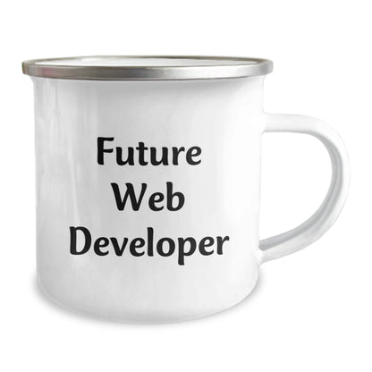 Funny Future Web Developer Graduation Gifts from Friends for Web Developer - Camping Mug, Web Developer Gifts, Funny Web Developer Quote - Victory Thru Vision