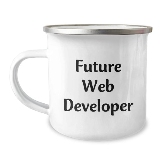 Funny Future Web Developer Graduation Gifts from Friends for Web Developer - Camping Mug, Web Developer Gifts, Funny Web Developer Quote - Victory Thru Vision