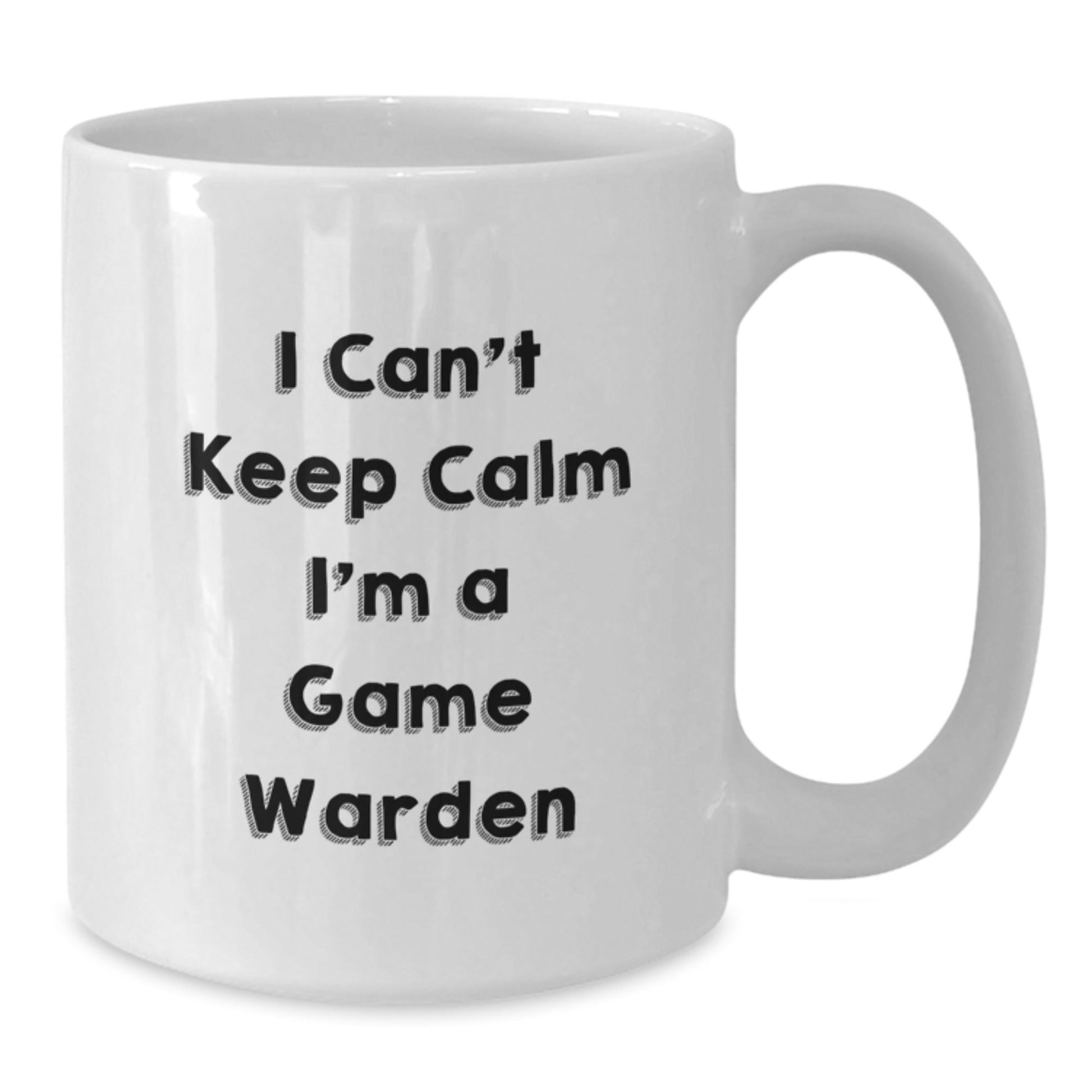Funny Game Warden Gifts from Friends, I Can't Keep Calm I'm A Game Warden White Coffee Mug for Men and Women, Graduation Unique Gifts - Victory Thru Vision