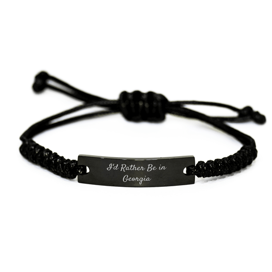 Funny Georgia Gifts for Friends from I'd Rather Be In Georgia Rope Bracelet - Victory Thru Vision 
