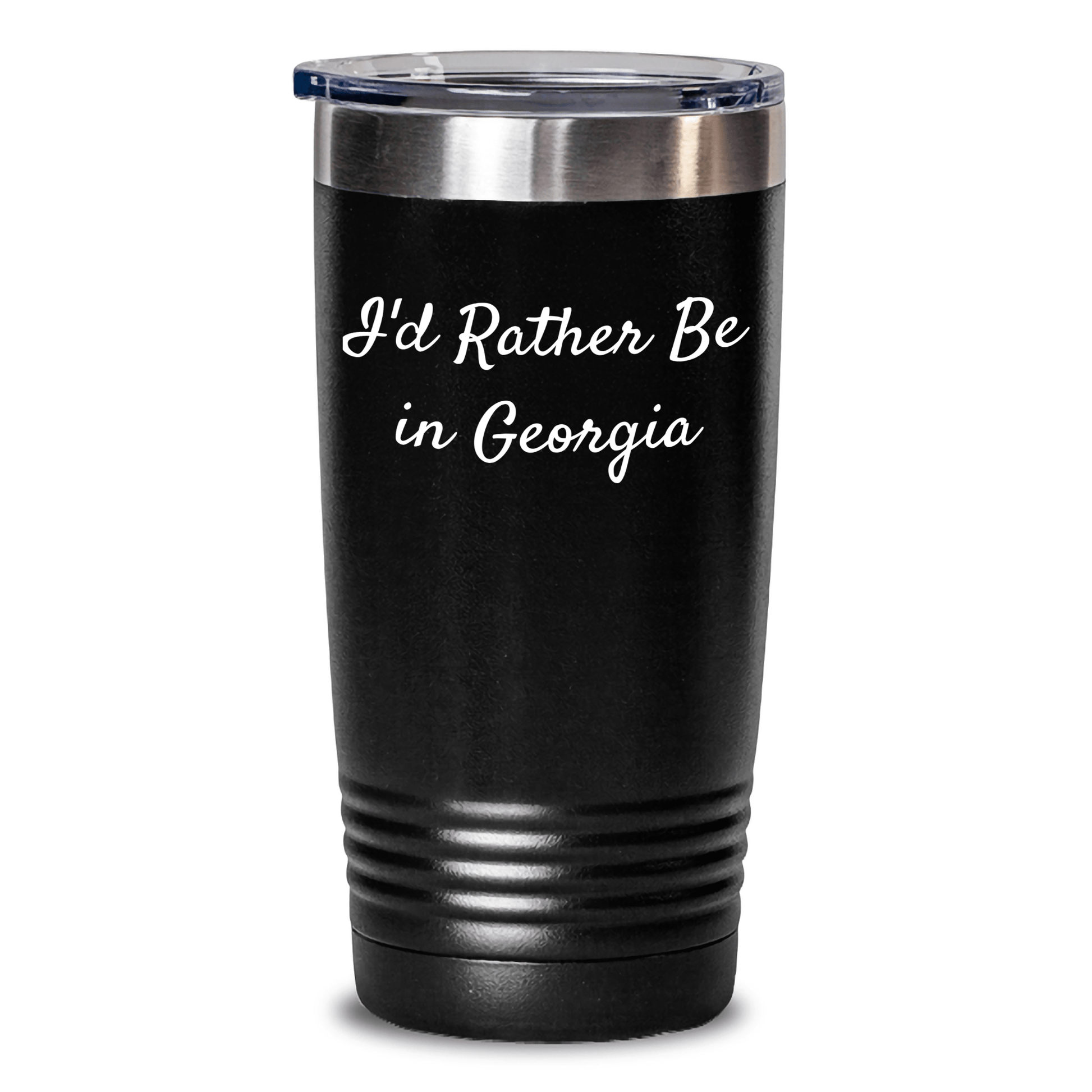 Funny Georgia Gifts, 'I'd Rather Be In Georgia' Tumbler, 20oz or 30oz, Gifts from Men to Friends and Family for Graduation - Victory Thru Vision 