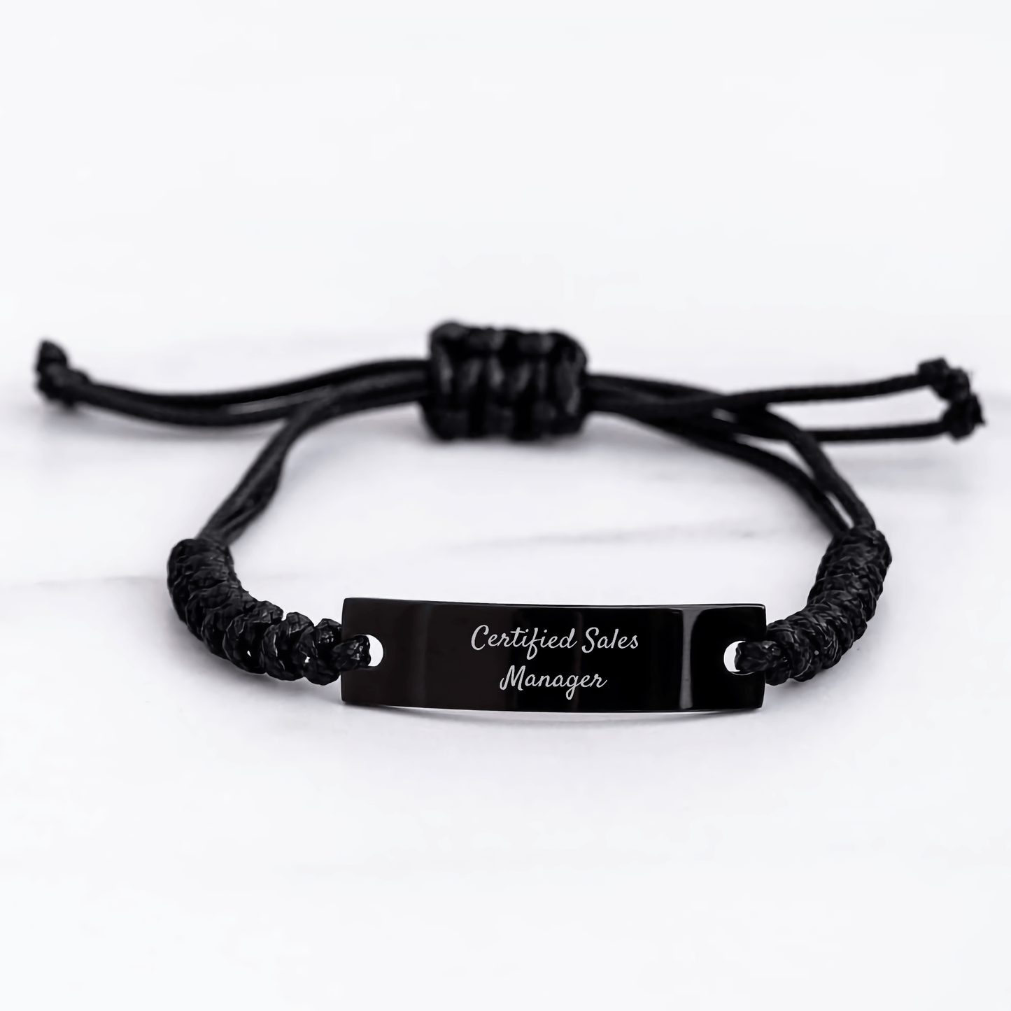 Funny Gifts from Friends, Coworkers, Family to Sales Manager - Inspirational Certified Sales Manager Rope Bracelet for Father's Day, Men, Women, Sales Manager Gifts - Victory Thru Vision 