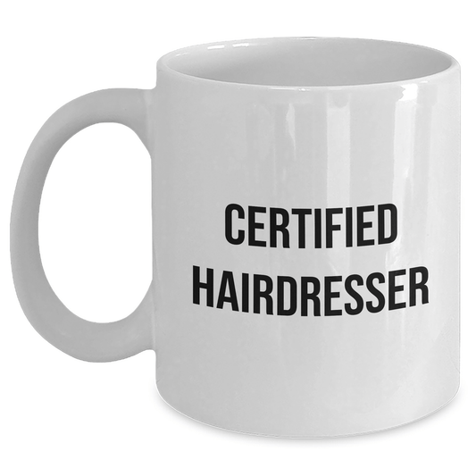 Funny Gifts from Hairdresser Lovers for Dad's Special Day - White Coffee Mug for Men or Women - Victory Thru Vision 