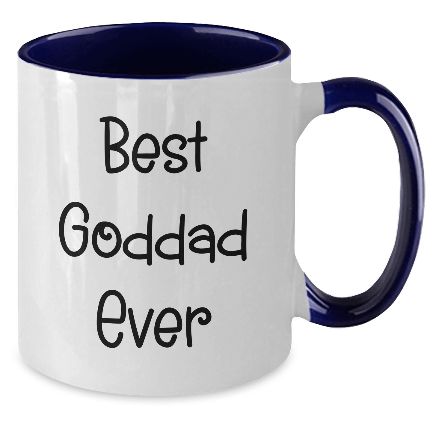Funny Goddad Gifts - Best Goddad Ever Two Tone Coffee Mug, Gifts from Men, Unique Mom's Day Gift for Goddad, 11oz Ceramic Mug - Victory Thru Vision 