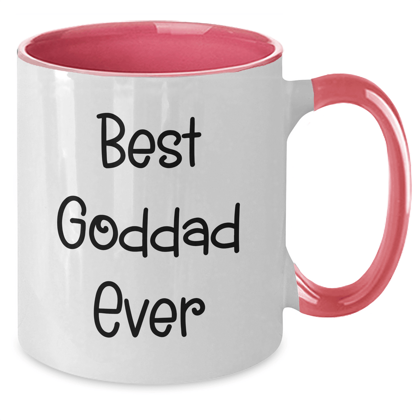 Funny Goddad Gifts - Best Goddad Ever Two Tone Coffee Mug, Gifts from Men, Unique Mom's Day Gift for Goddad, 11oz Ceramic Mug - Victory Thru Vision 