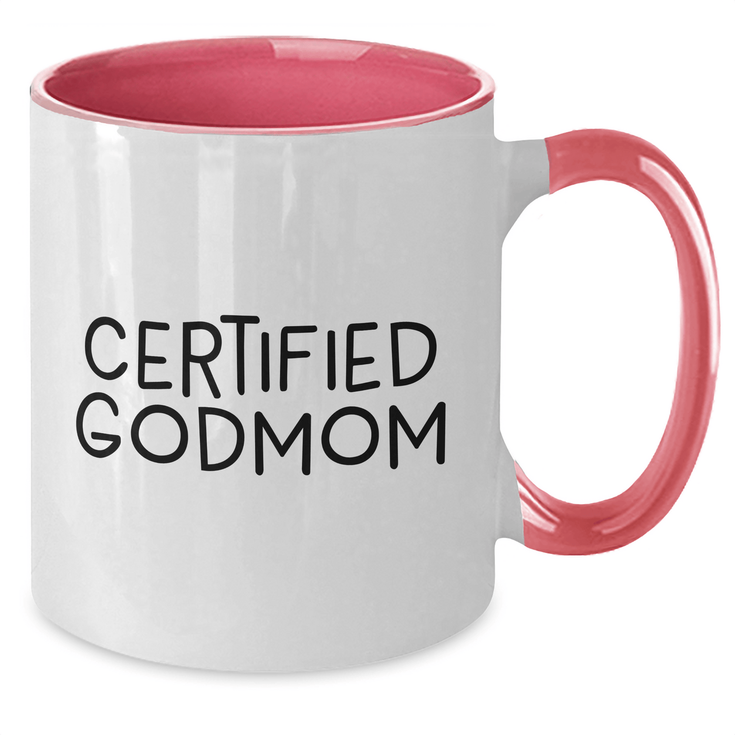 Funny Godmom Certified Gifts from Family for Godmom Two Tone Coffee Mugs with Inspirational Quotes, Unique Father's Day Unique Gifts for Men - Victory Thru Vision 